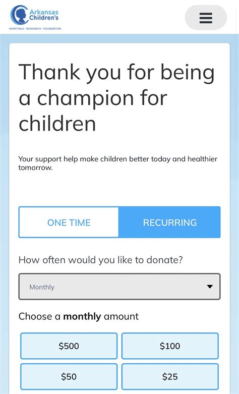 classy donation page examples.